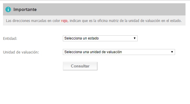 Cómo ubicar la Unidades de Valuación