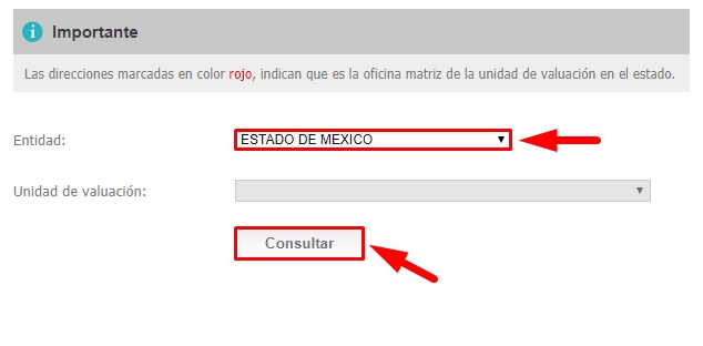 Cómo ubicar la Unidades de Valuación