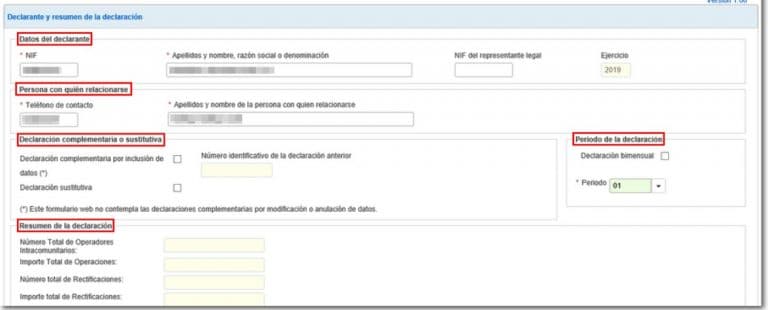 Cómo rellenar el Modelo 349