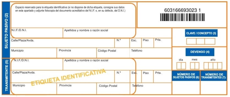 Cómo rellenar el Modelo 600