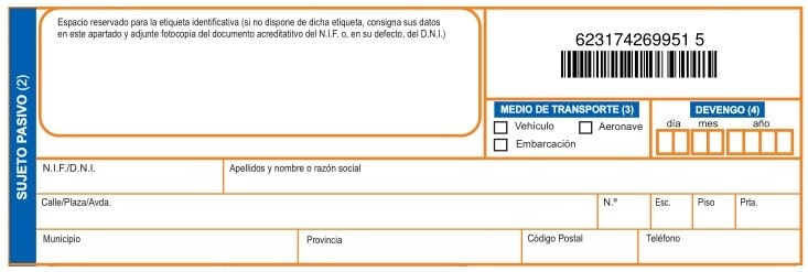 cómo rellenar el modelo 620