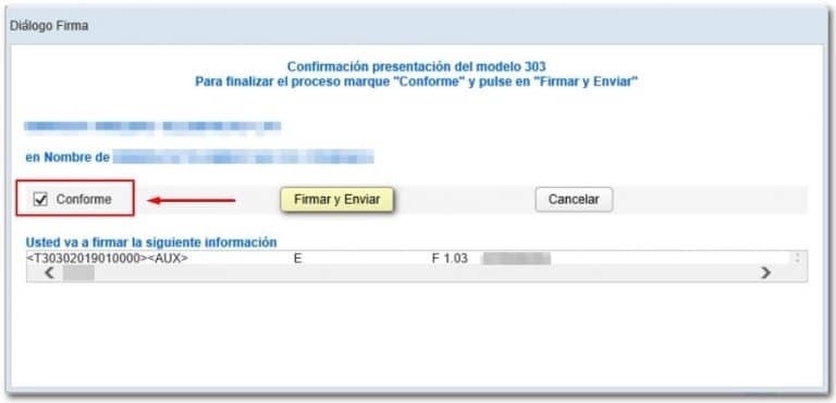 cómo rellenar el Modelo 303